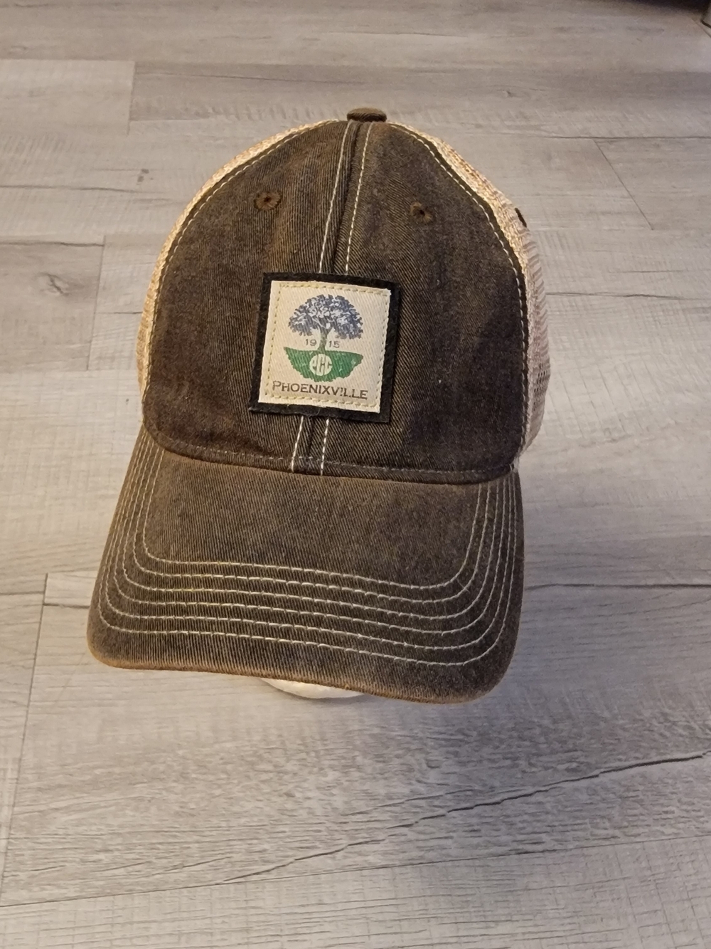 Brown and Tan Mesh-Back Cap